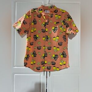 Hurley Orange Shirt with Lemon Print